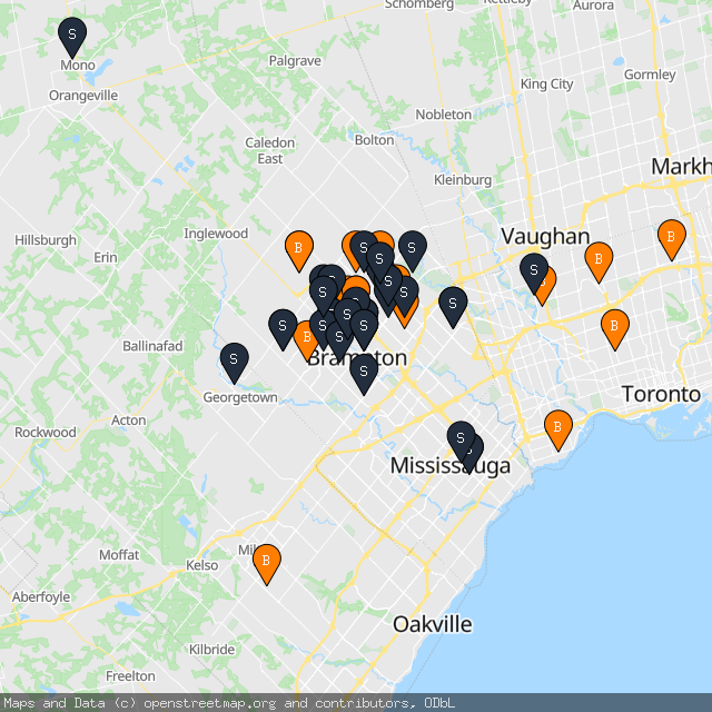 Map of Dave M.'s transactions