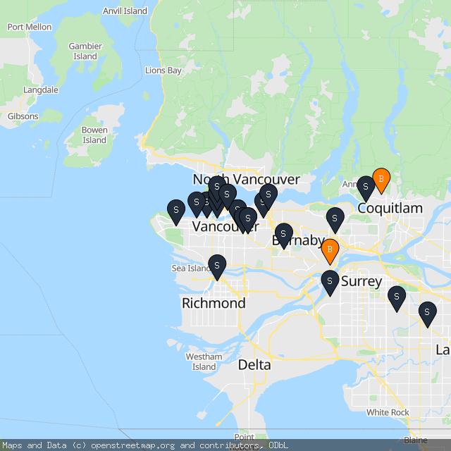 Map of Connor J.'s transactions