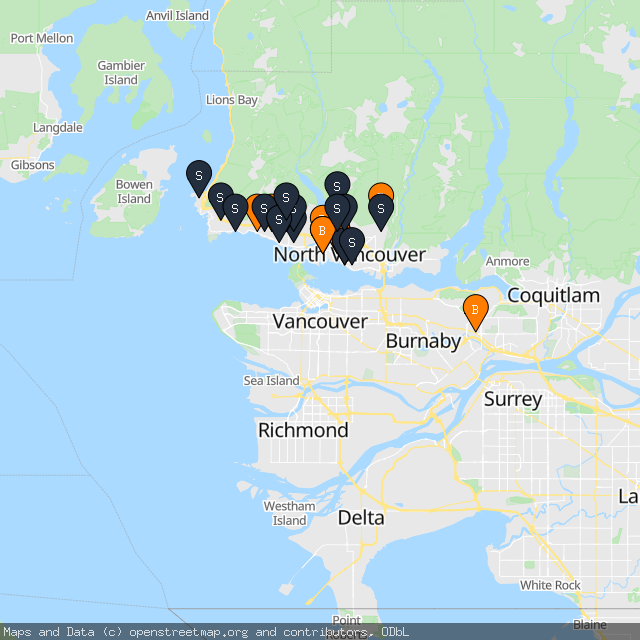 Map of Michelle V.'s transactions